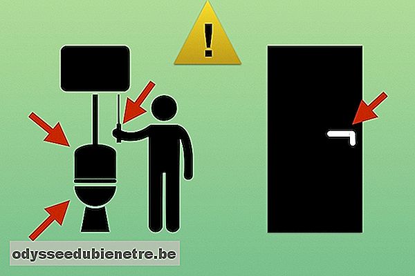 Áreas mais contaminadas do banheiro