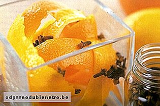 1. Casca de laranja, limão e cravo-da-índia