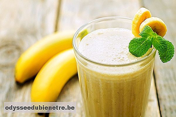 Vitamina de banana e guaraná para dar energia