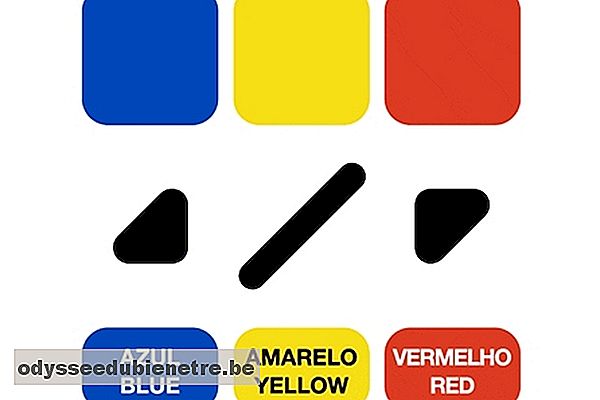 Símbolos para as cores primárias