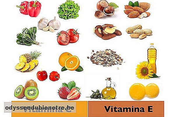 Comer alimentos ricos em vitamina C e E